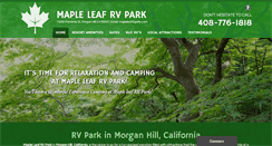Desktop Screenshot of mapleleafrvpark.com