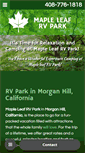 Mobile Screenshot of mapleleafrvpark.com