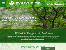 Tablet Screenshot of mapleleafrvpark.com